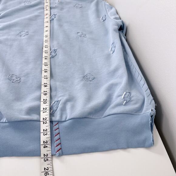 One432 One 432 Sweatshirt Embroidered Skeletor Lighting Bolt Blue Unisex XS Mens - Picture 5 of 12